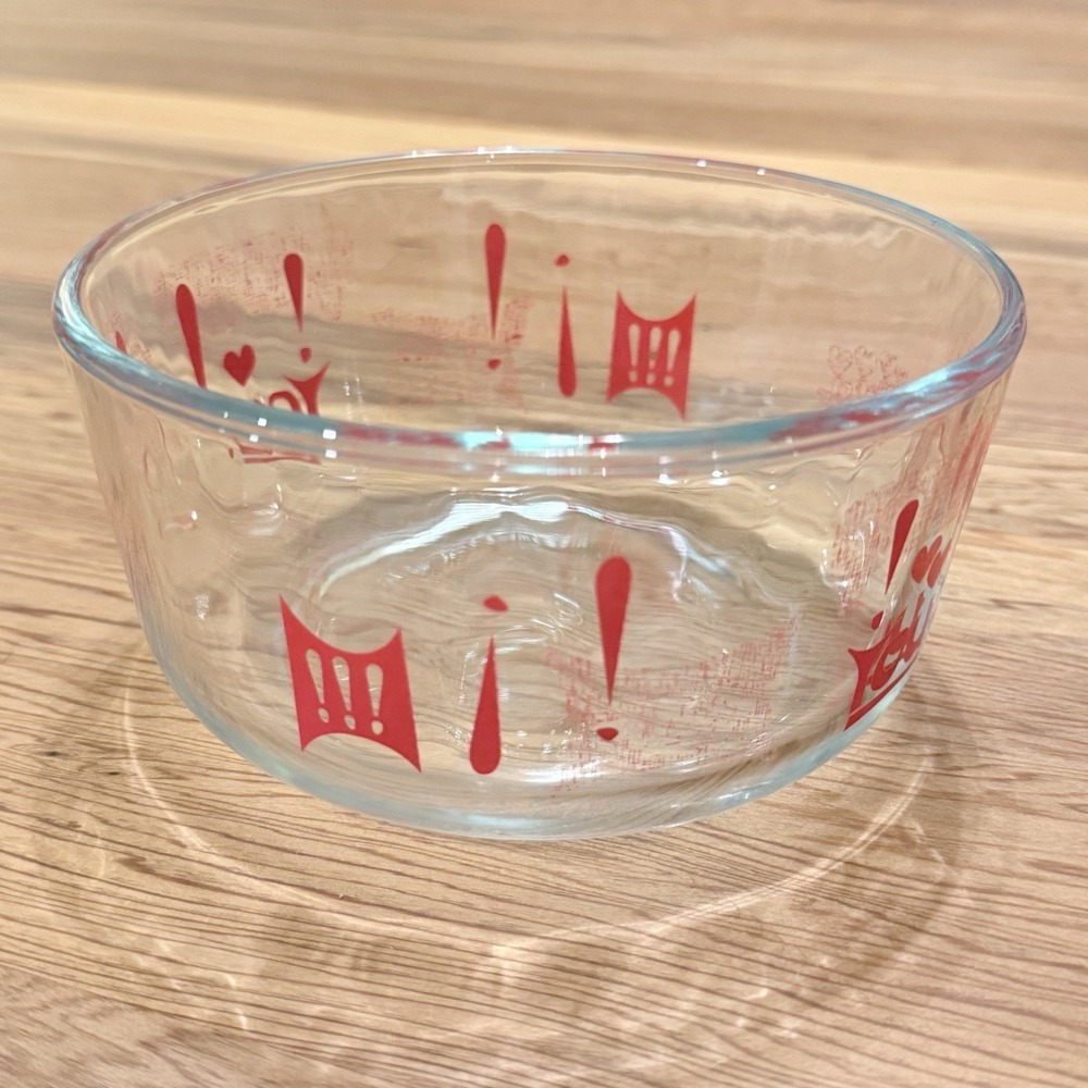 Vintage Pyrex 7201-22 I Love You Heart 1 QT 950 ML Glass Bowl - Picture 3 of 7